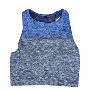 Lululemon Balance & Resist Crop Tank in Ombré Blue and Gray